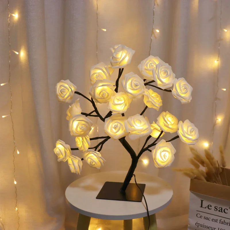 36LED/108LED Table Lamp, Rose Light String, Tree Night Lights, USB Powered Lighting, for Girls Lover Party Camping Summer  Decor    Your Coastal Marketplace | Shoreshopper.com