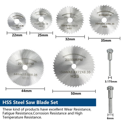 XCAN 63pcs Cutting Wheel Set Mini HSS Saw Blade,Diamond Saw Blade,Metal Cut off Disc  Drill 1/8" Mandrel for Dremel Rotary Tool    Home Decor Supply | Online Retail | ShoreShopper.com