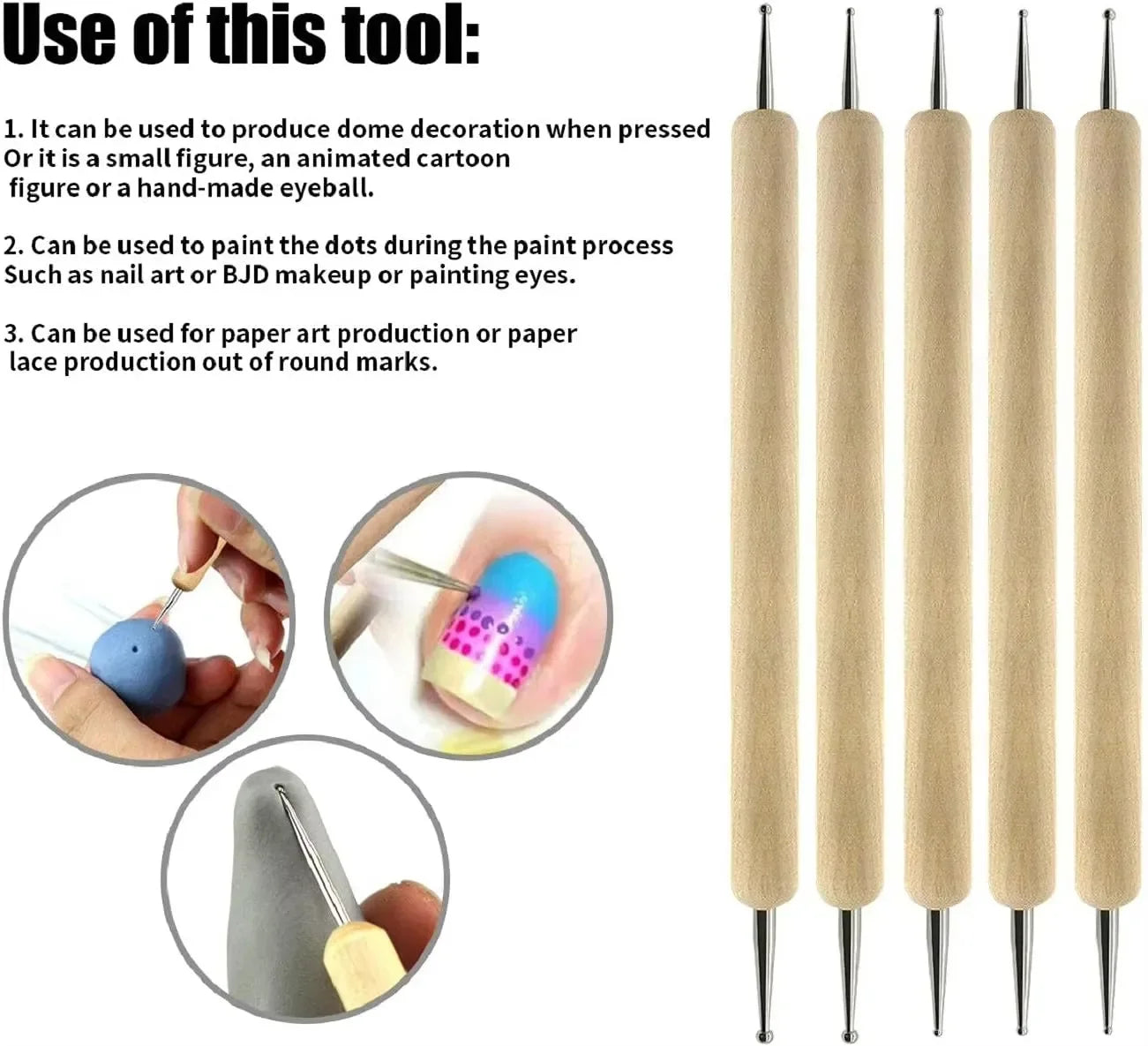 Art Supplies Ceramic Sculpting Tools Wooden Handles Ceramic Clay Pottery Tool Beginner DIY Crafts Wood and Steel Home School Use    Home Decor Supply | Online Retail | ShoreShopper.com