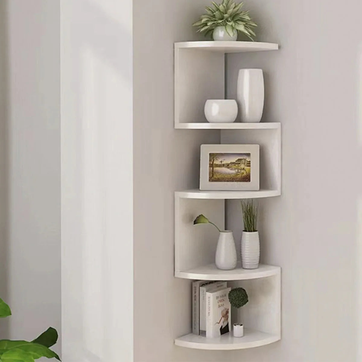Corner Shelf - 5/2-Tier Corner Floating ShelvesWall Easy Assemble Wall Corner Shelves Bedrooms Living Room Decorations Bookcase    Home Decor Supply | Online Retail | ShoreShopper.com
