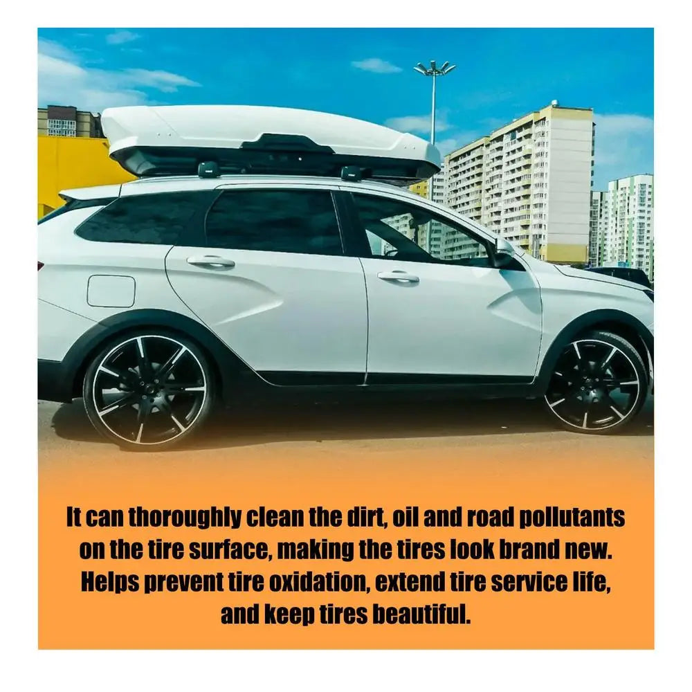 Tire Cleaner and Shine 120ml Mild Tire Protectant for Car Long-Lasting Tire Maintenance Supplies with Cloth for Car Vehicle - ShoreCo.Shop