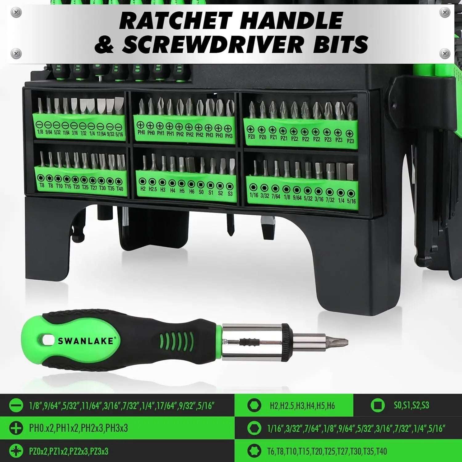 141-Piece Magnetic Screwdriver Set with Torx, Phillips, Hex Keys, Ratchet Handle & Bits for DIY Tools Gift    Home Decor Supply | Online Retail | ShoreShopper.com