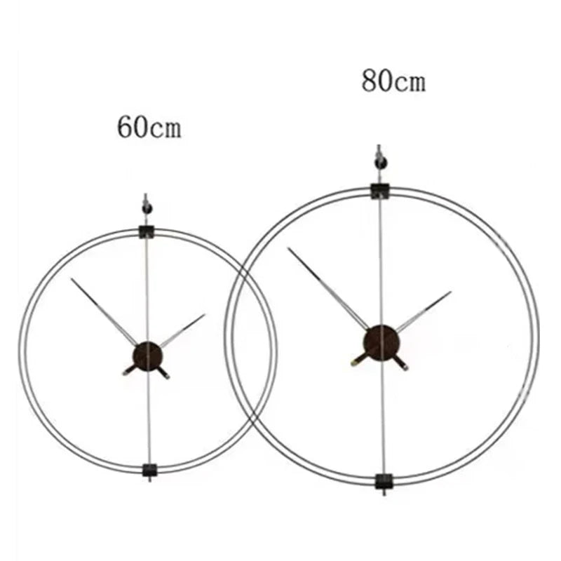 Spanish Minimalist Wall Clock Creative Luxury Living Room Art Clocks Solid Wood Pointer Large Wall Clock Silent Movement Clocks    Home Decor Supply | Online Retail | ShoreShopper.com