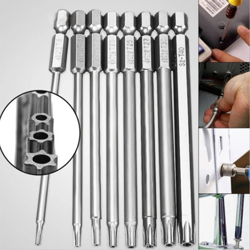 50-75-100mm Hollow Plum Blossom Extended S2 Bit Hexagon Handle Screwdriver Bit Screwdriver Tool Set    Home Decor Supply | Online Retail | ShoreShopper.com