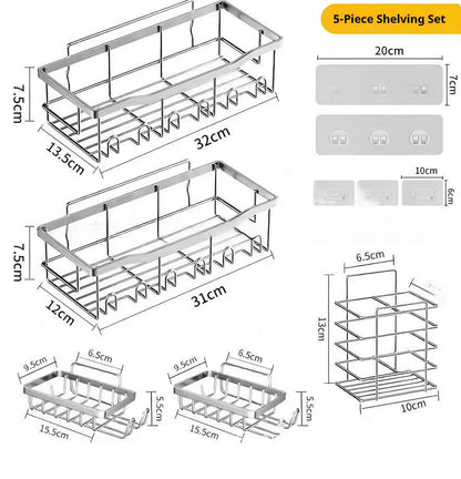 No Drilling Stainless Steel Triangle Double Layer Shelf for Bathroom Balcony Kitchen Corner Storage Space Saving Durable Design    Home Decor Supply | Online Retail | ShoreShopper.com