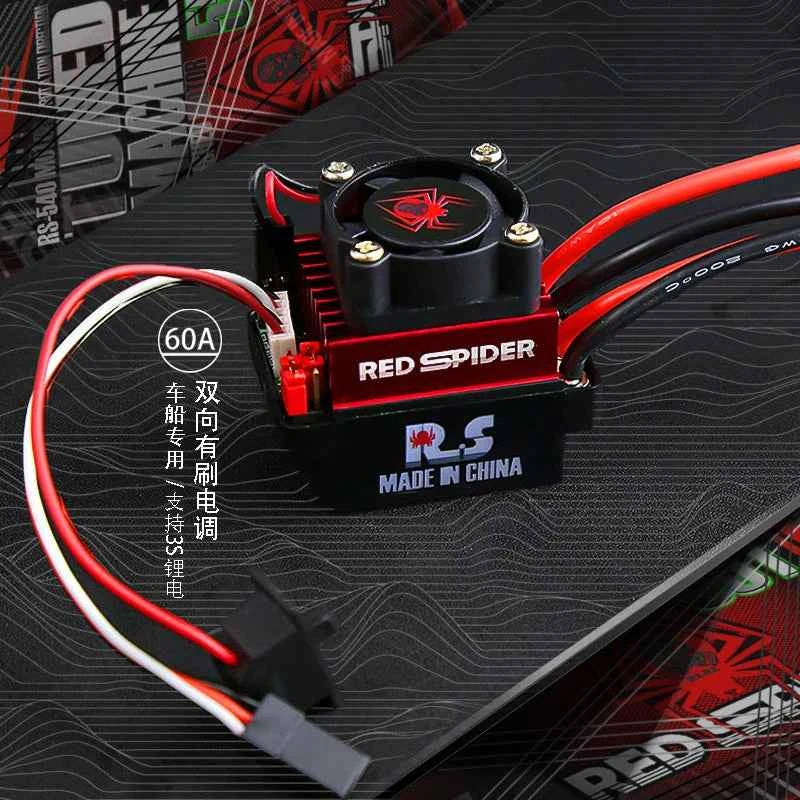 RC Car ESC,60A Brushed ESC Electronic Speed Controller for TRX4 SCX10 RC Crawler Car(T Plug)