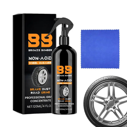 Tire Cleaner and Shine 120ml Mild Tire Protectant for Car Long-Lasting Tire Maintenance Supplies with Cloth for Car Vehicle - ShoreCo.Shop