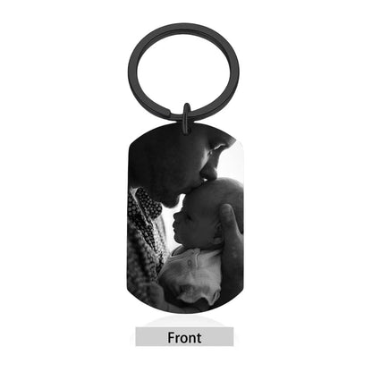 Father's Day Custom Photo Keychain Commemorative The Day You Became My Daddy Stainless Steel Keyring Personalized Gift For Daddy    Your Coastal Marketplace | Shoreshopper.com