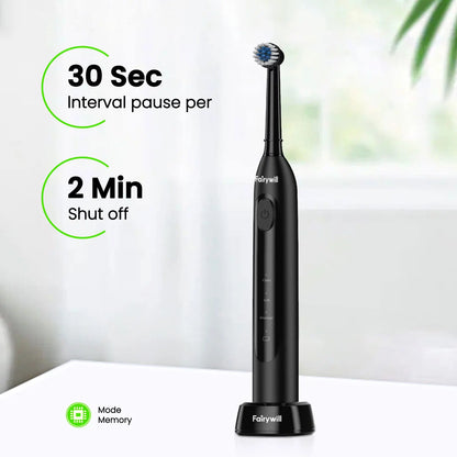 Fairywill Electric Toothbrush T2233Powerful Rotation Cleaning 4 Replacement Heads Rechargeable Sonic Toothbrush for Adults - ShoreCo.Shop