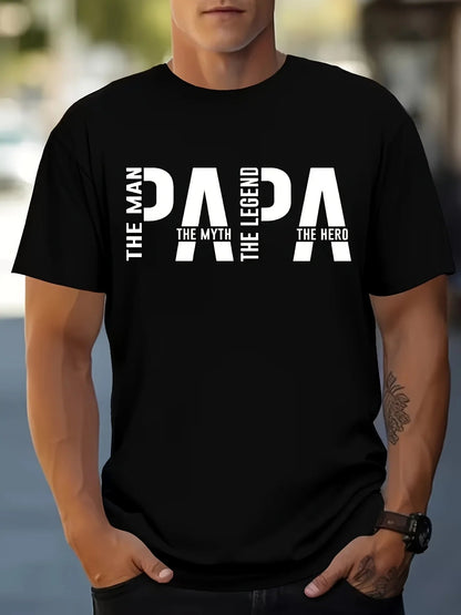 Summer Men's Father's Day Exclusive Fashion Short-sleeved Shirt with The "Dad" Theme Slogan 100% Cotton Comfortable and Casual    Your Coastal Marketplace | Shoreshopper.com
