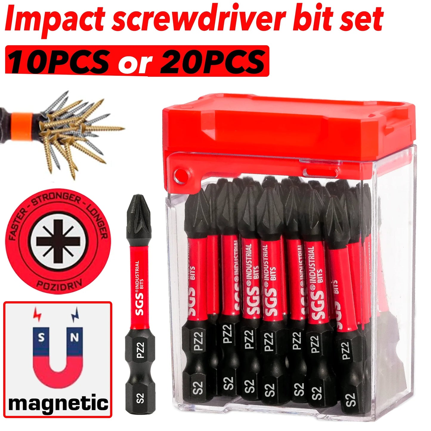 10/20 Pieces of Strong Magnetic Impact-Resistant Pz2 Screwdriver Bit Set, 50mm S2 Steel, Non-Slip High Hardness Tip, Special Tools for Home Renovation/Decoration    Home Decor Supply | Online Retail | ShoreShopper.com