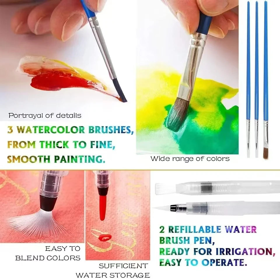 24 color watercolor paint, washable watercolor paint set, professional painting supplies, suitable for adults and artists    Home Decor Supply | Online Retail | ShoreShopper.com