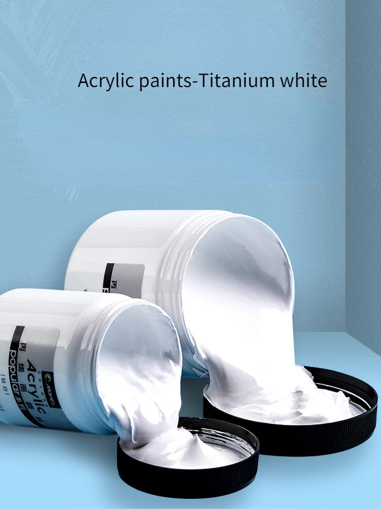 300ml White Acrylic Paints In Large Jars for Wall Painting Without Losing Color Waterproof and Sun Protection Art Supplies    Home Decor Supply | Online Retail | ShoreShopper.com