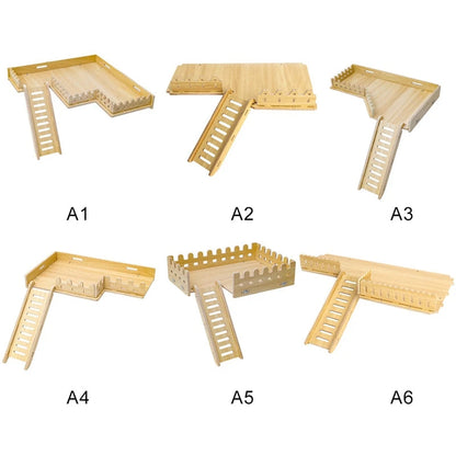 Hamster Habitat Décor Wooden Double-Layer Platform with Ladder Durable Pet Toy Accessory for Gerbil Guinea Pig and Small Animals    Home Decor Supply | Online Retail | ShoreShopper.com