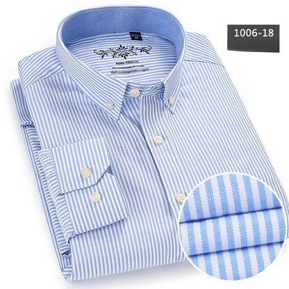 New in shirt long-sleeve shirts for men slim fit formal plian shirt single pocket office clothes soft plaid cotton designer tops    Home Decor Supply | Online Retail | ShoreShopper.com