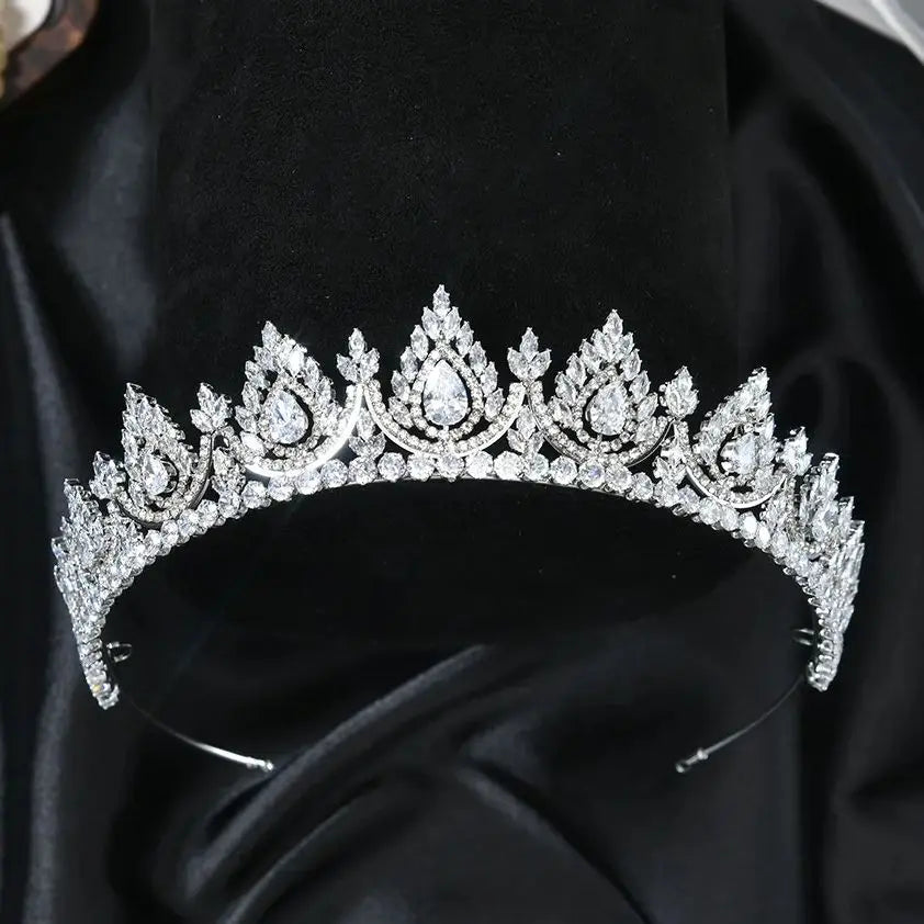 Wedding Hair Accessories Tiaras Crowns Crystal Zircon Headbands For Brides Women Party Prom Pageant Headpieces Bridal Jewelry - ShoreCo.Shop