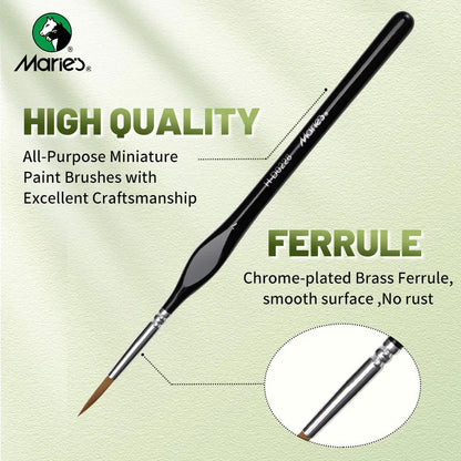 10pcs Marie's Miniature Model Synthetic Paintbrushes Kit,Micro Detail Brush Set for Acrylic,Oil,Watercolor,Paint by Number    Home Decor Supply | Online Retail | ShoreShopper.com