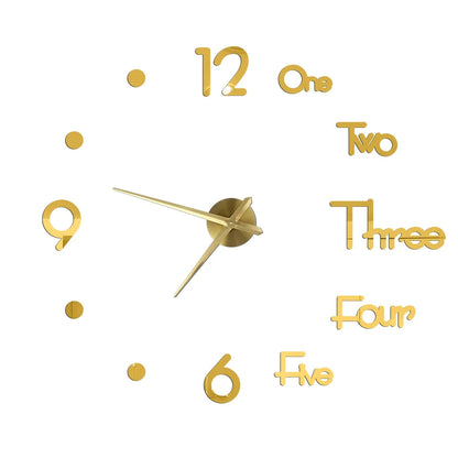 Large Wall Clock Quartz Needle 3D DIY 27" 37" or 47" Wall Clock    Home Decor Supply | Online Retail | ShoreShopper.com