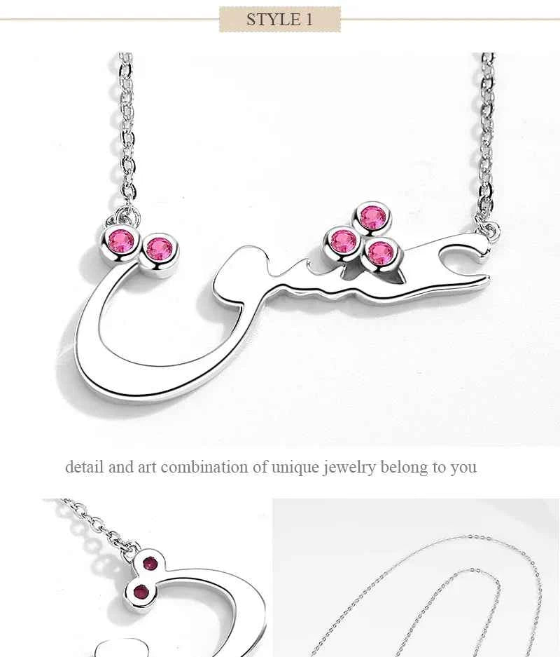 KALETINE Charm Arabic Best Friends Honey Love Couple  925 Sterling Silver Pendant Necklace BFF Good Friendship Indian Jewelry
