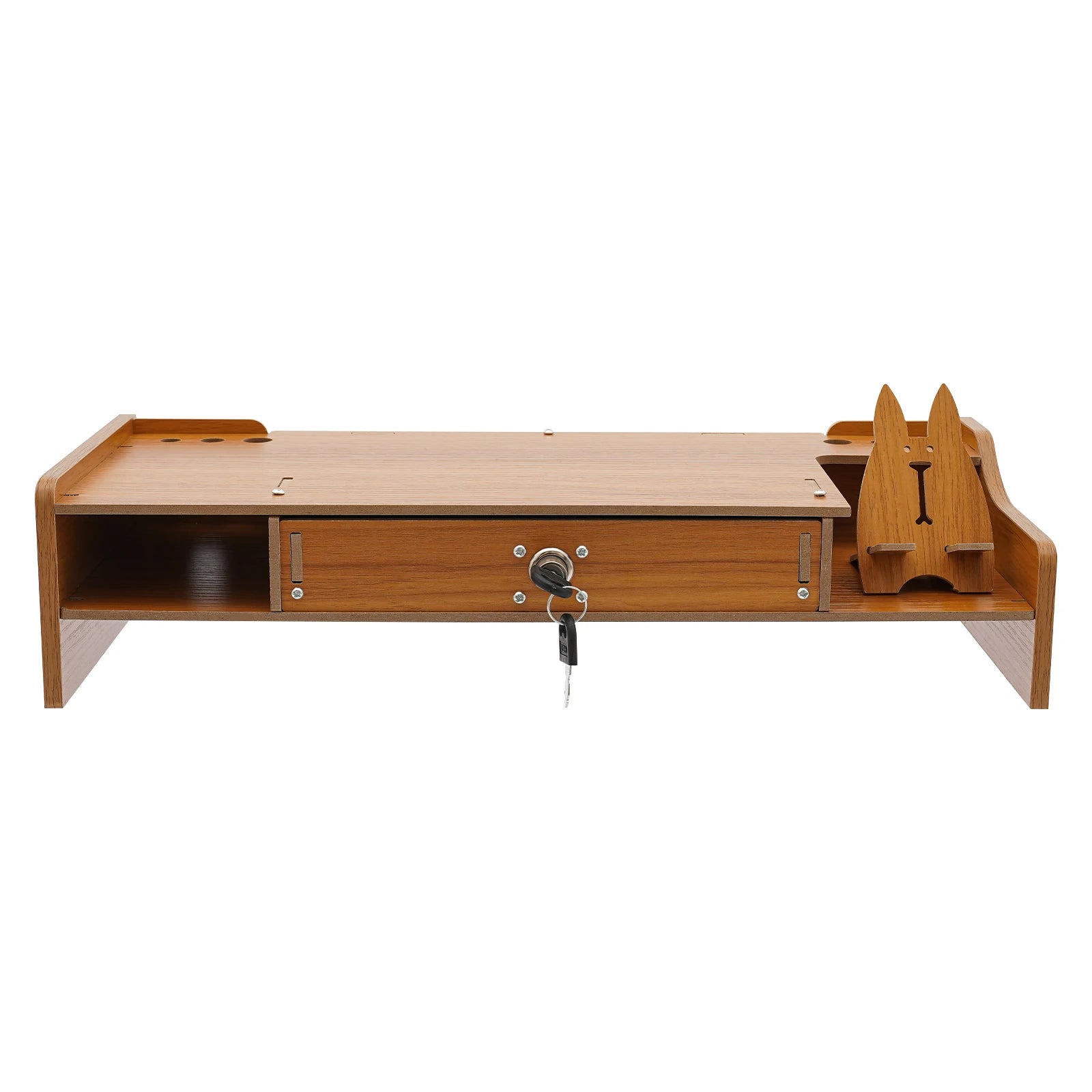 Home Computer Monitor Lift Stand with Drawers and Phone Holder, Desktop Organizer, Desktop Drawer Storage Cabinet    Home Decor Supply | Online Retail | ShoreShopper.com
