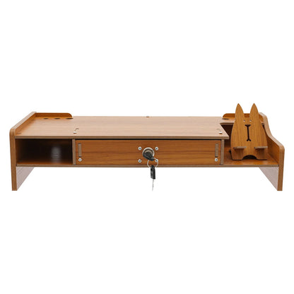Home Computer Monitor Lift Stand with Drawers and Phone Holder, Desktop Organizer, Desktop Drawer Storage Cabinet    Home Decor Supply | Online Retail | ShoreShopper.com