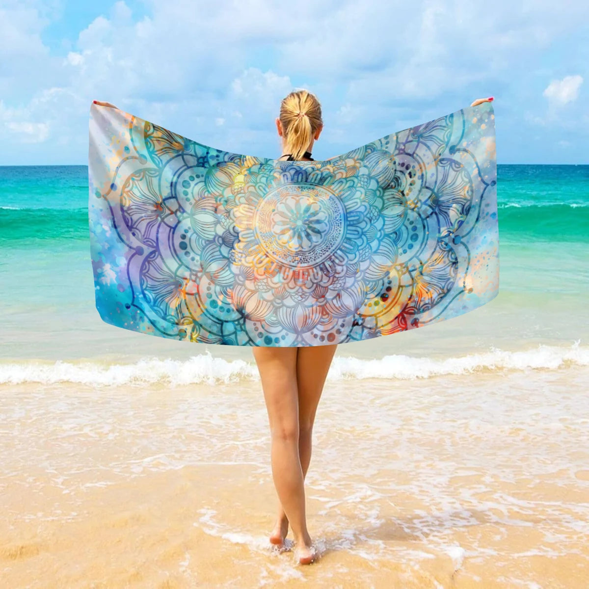 1pc Bohemian beach towel, ultra-fine fiber quick drying beach towel, multifunctional beach towel for beach swimming and vacation    Your Coastal Marketplace | Shoreshopper.com