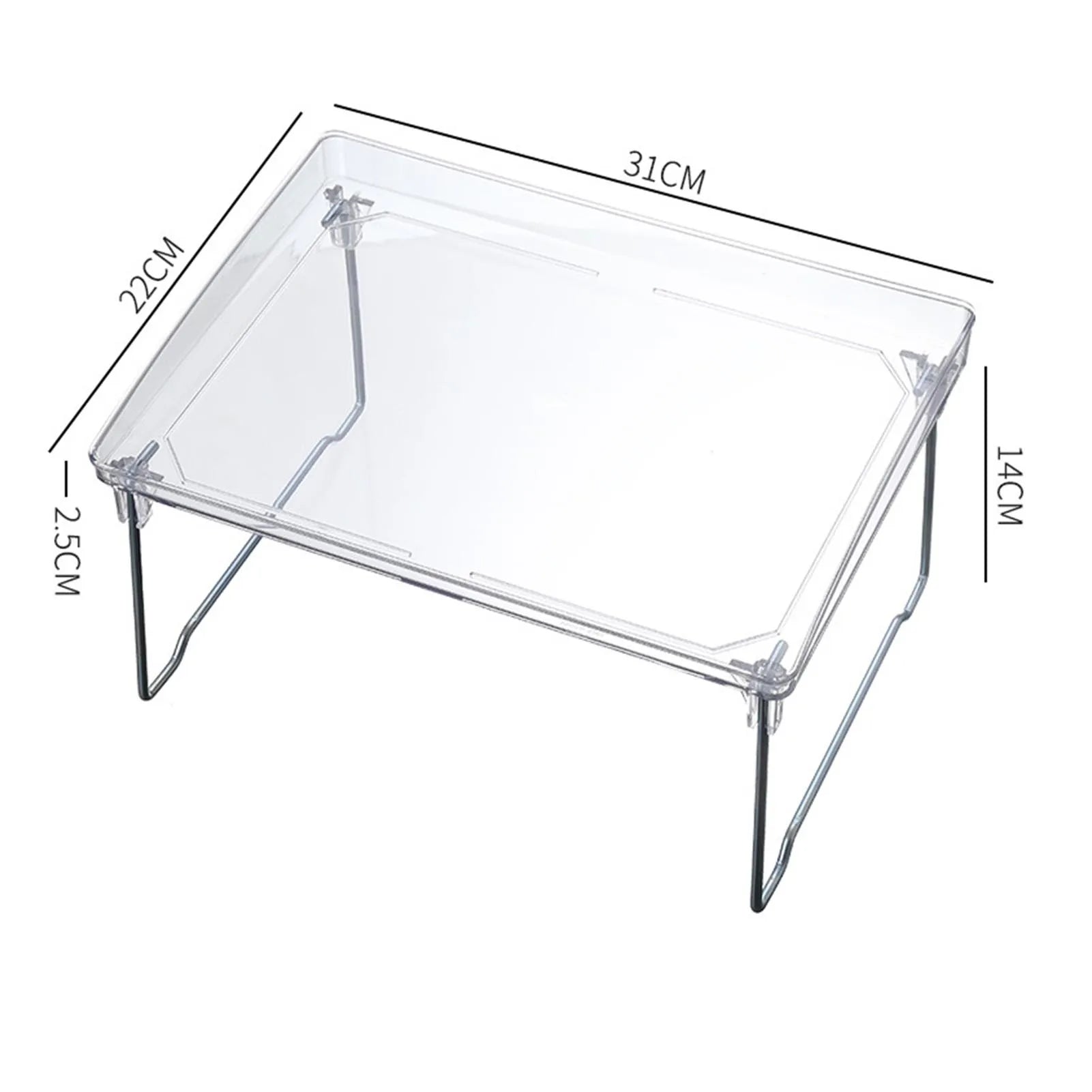 Foldable Desktop Storage Shelf Easy To Assemble  Multifunction Large Space Stackable Space Saving Stylish for Bathroom    Home Decor Supply | Online Retail | ShoreShopper.com