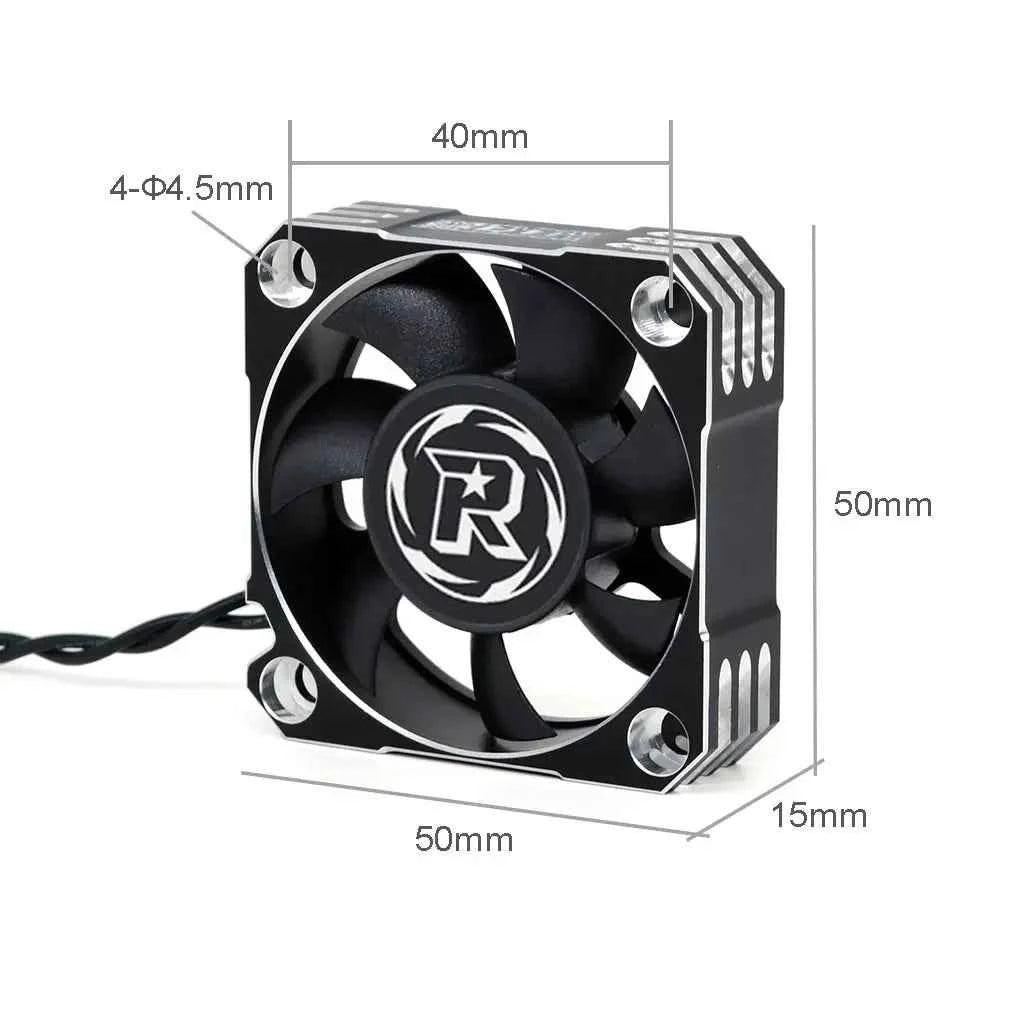 ROCKET-RC 25/30/35/40/50mm V2 Metal Cooling Fan 32000/28000/21000/16000/10000RPM for 1/8 1/10 1/12 RC Car 540/550/3650 Motor ESC
