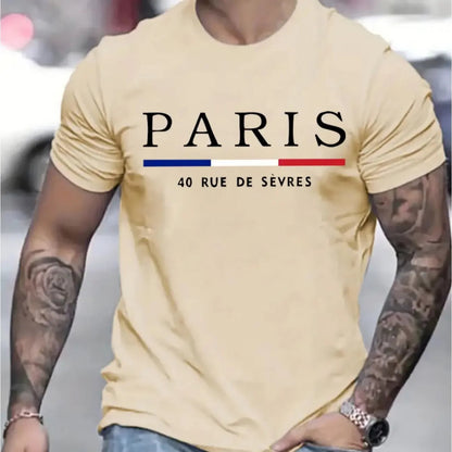 Paris Shirts men's T-shirt 3D printed men's clothing short sleeved men's T-shirt round neck oversized T-shirt fashionable men's    Home Decor Supply | Online Retail | ShoreShopper.com