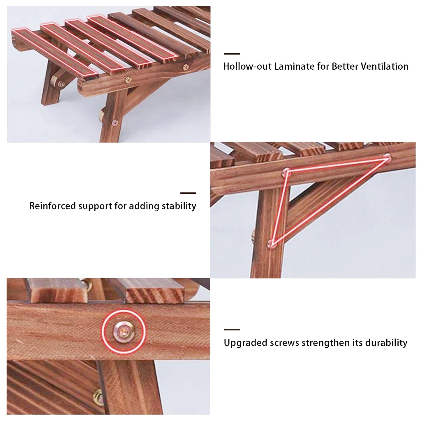 Large 3 Tier Step Plant Stand Wood Ladder Shelf Garden Display for Patio Indoor Outdoor Flower Pot Shelf    Home Decor Supply | Online Retail | ShoreShopper.com