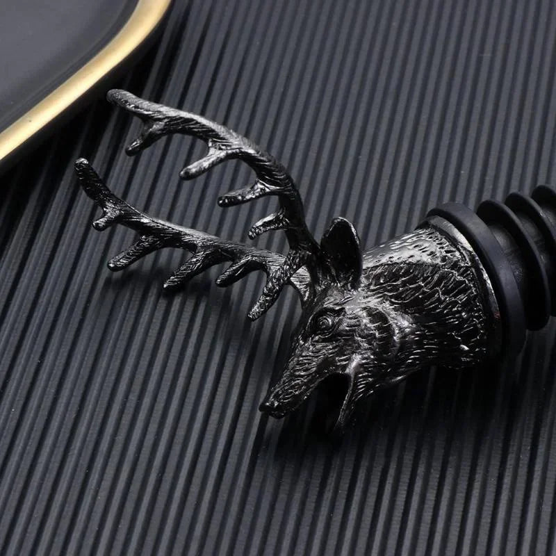 Zinc Alloy Steel Deer Stag Head Wine Pourer Unique Rhinoceros Lion Wine Bottle Stoppers Wine Aerators Bar Tools - ShoreCo.Shop
