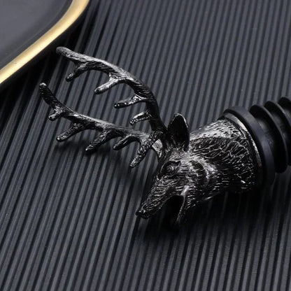 Zinc Alloy Steel Deer Stag Head Wine Pourer Unique Rhinoceros Lion Wine Bottle Stoppers Wine Aerators Bar Tools - ShoreCo.Shop