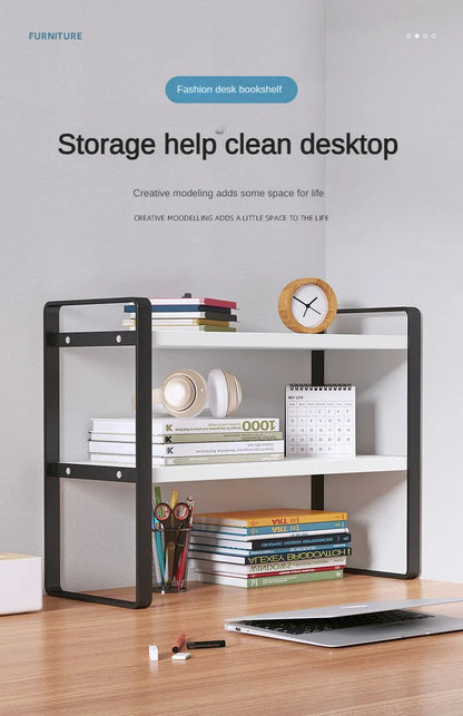 Shelf Desktop Storage  Bookshelf Student Desk Shelves Racks Office Computer Desk Tiered Cabinet Home Storage Holders Organizer    Home Decor Supply | Online Retail | ShoreShopper.com