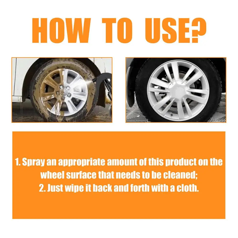 Tire Cleaner and Shine 120ml Mild Tire Protectant for Car Long-Lasting Tire Maintenance Supplies with Cloth for Car Vehicle - ShoreCo.Shop