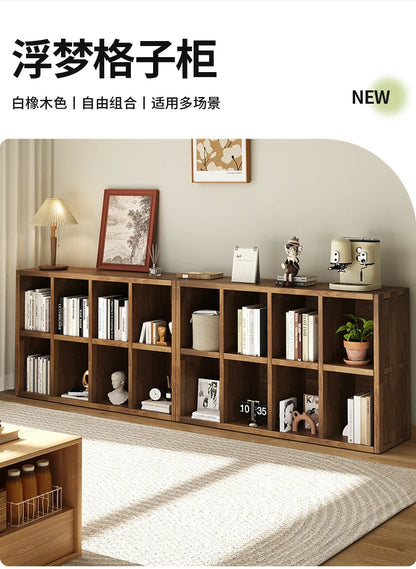 Solid Wood Short Bookshelf Floor Storage Cabinet Grid Organizer Shelf for Living Room Home & Kindergarten Display Unit    Home Decor Supply | Online Retail | ShoreShopper.com