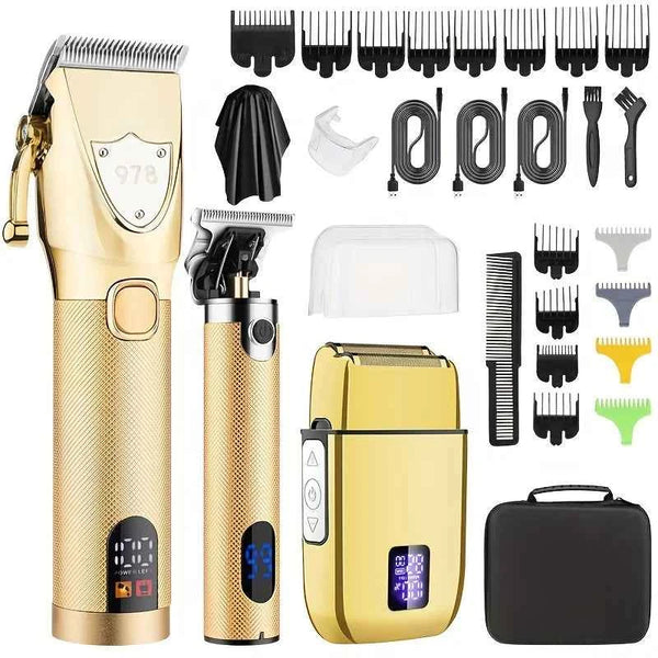 Professional hair clipper,men's hair clipper, beard hair clipper set, cordless electric shaver, men's shaver, hair clipper, T-