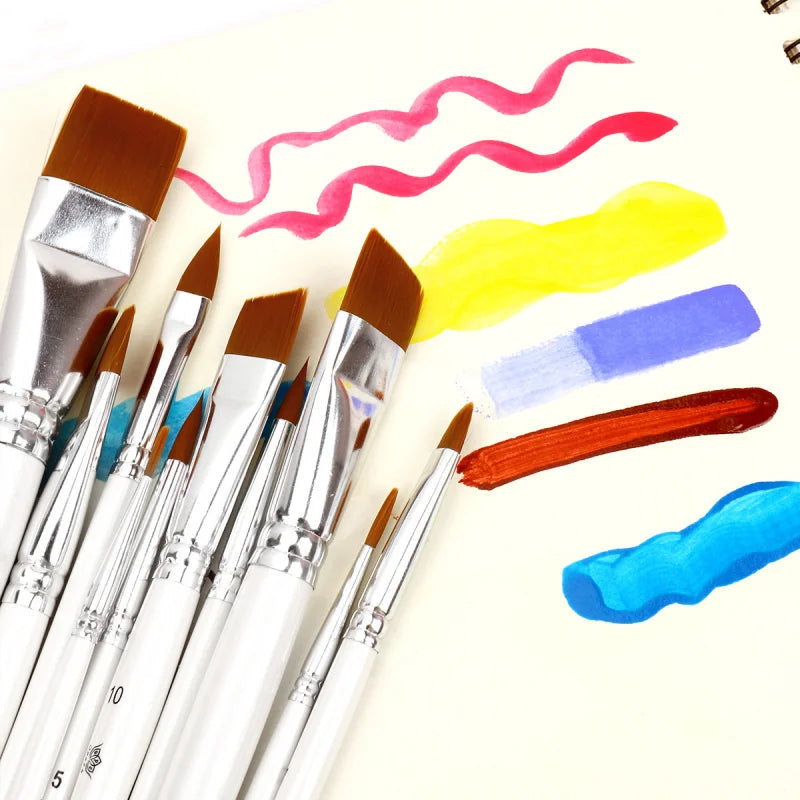 10pcs Multifunctional Art Painting Brushes Set Artist Art Painting Hook Line Watercolor Gouache Oil Painting Brush Art Supplies    Home Decor Supply | Online Retail | ShoreShopper.com