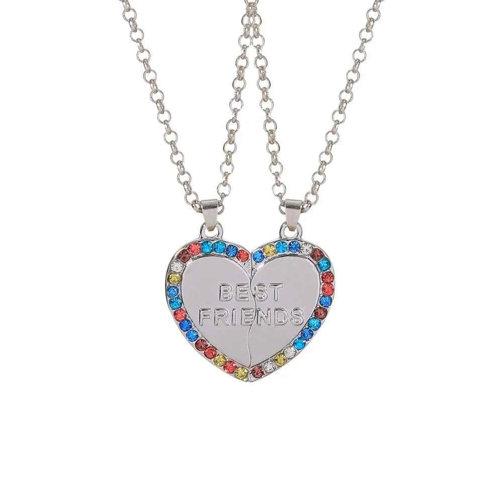 Best Friends Necklace Together forever Never Apart Maybe In Distance But Never In Heart Pendant Choker For Bestie Friendship