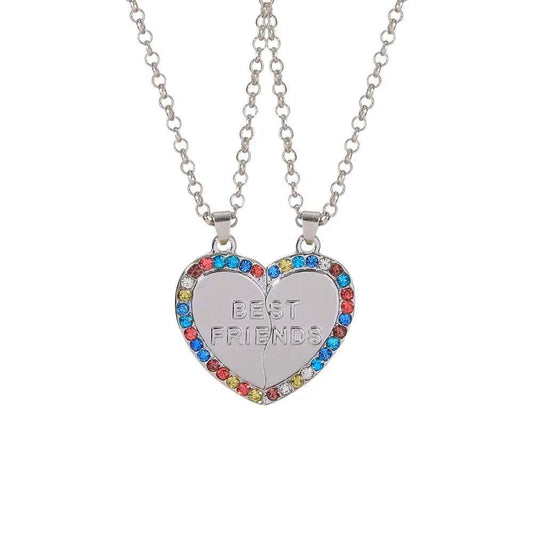 Best Friends Necklace Together forever Never Apart Maybe In Distance But Never In Heart Pendant Choker For Bestie Friendship