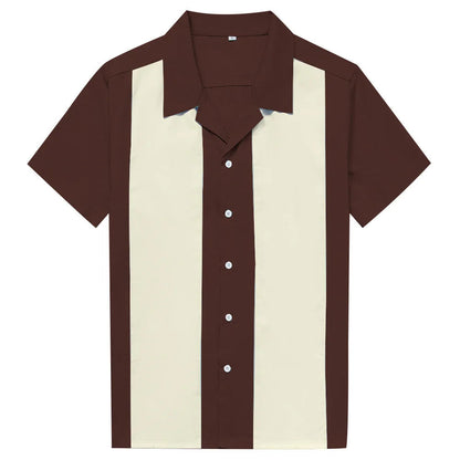 Vertical Striped Shirt Men Short Sleeve Work Men's Bowling Shirts for Men Cotton Summer Blouse Men Plus Size Male Clothing    Home Decor Supply | Online Retail | ShoreShopper.com
