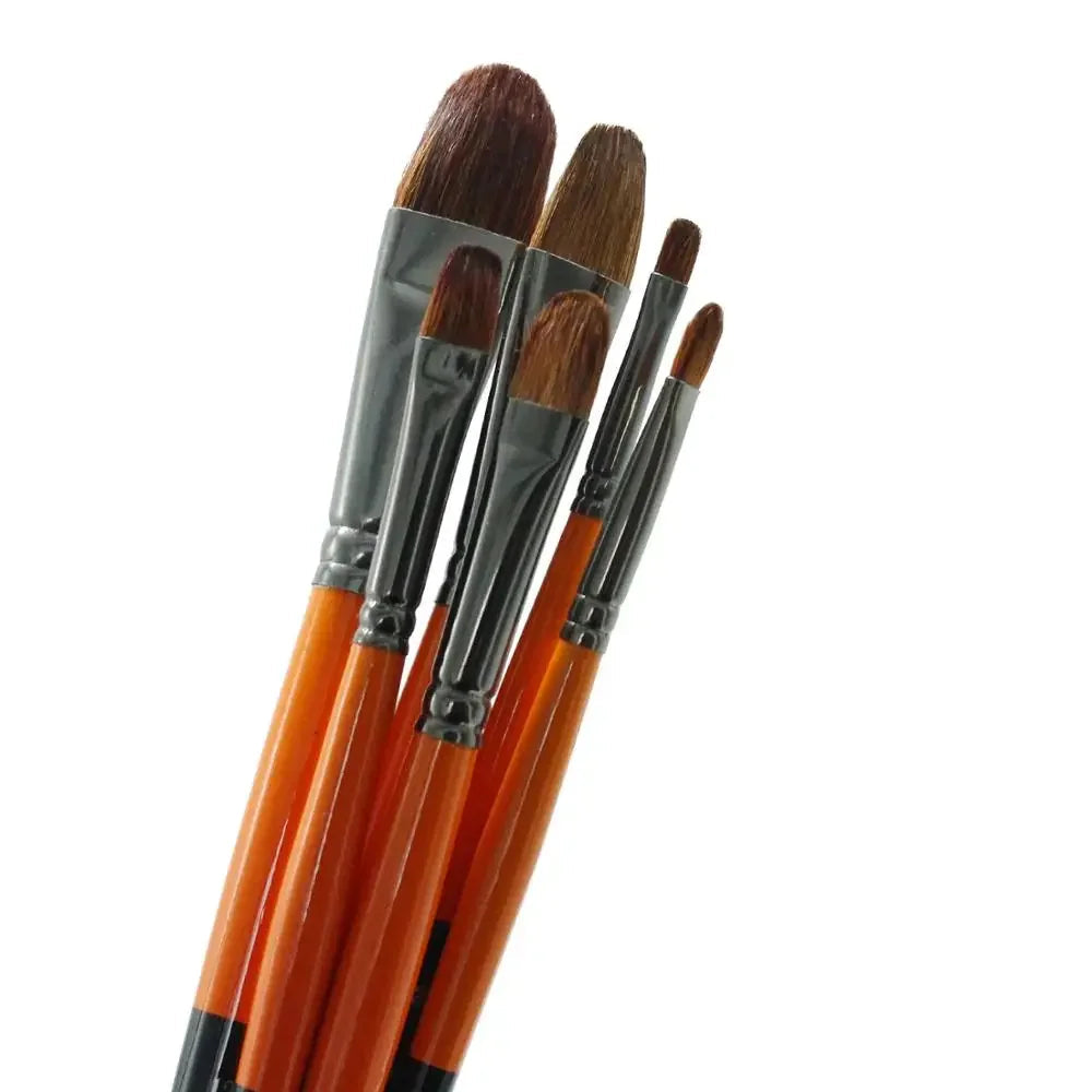 6pcs/set Wool hair Artist Watercolor Brushes Acrylic Oil Brushes Gouache Painting Brush Professional Paint Brush Art supplies    Home Decor Supply | Online Retail | ShoreShopper.com