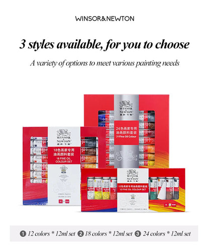 Winsor & Newton 12/18/24 Colors Professional Color Oil Paints 12ml Tube Painting Pigments With Brush And Palette Art Supplies    Home Decor Supply | Online Retail | ShoreShopper.com