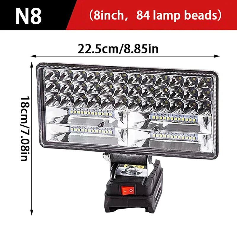 For Dewalt 18V Li-ion Battery LED Work Light 3/4 Inch Flashlight Portable Emergency Flood Lamp Camping Lamp    Home Decor Supply | Online Retail | ShoreShopper.com