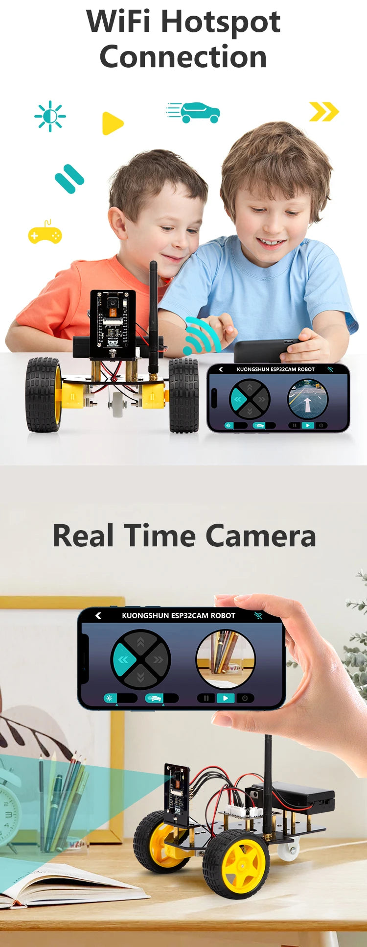 ESP32 Smart Robot Car Kit  Remote Control Car for Arduino Programming Project STEM Education Science Coding Kit - ShoreCo.Shop