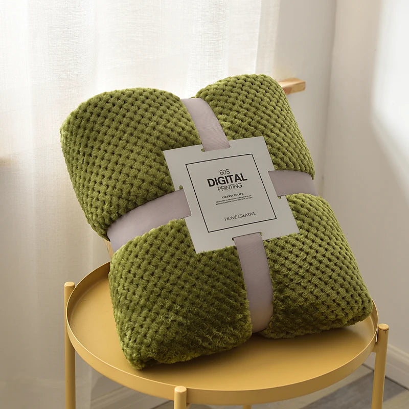 Fluffy Coral Velvet Blanket Flannel Plush Comfortable Thickened and Warm Soft Sofa Throw Blanket for Air-Conditioned Room Luxury    Your Coastal Marketplace | Shoreshopper.com