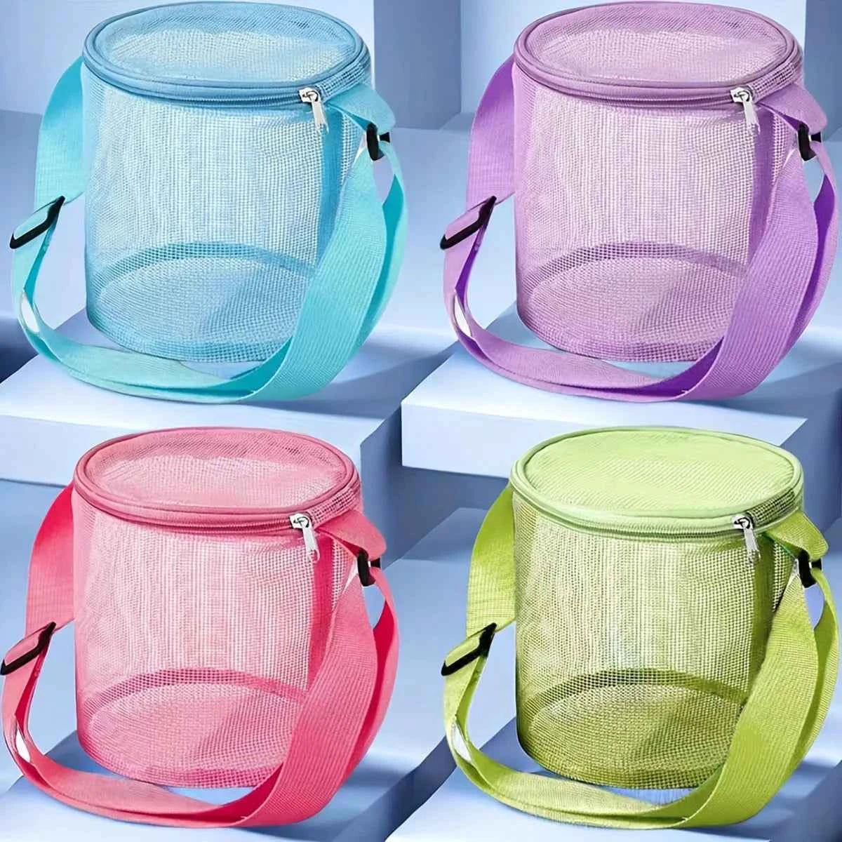 Beach swimming clothing storage bag sundries sorting beach bag shoulder backpack portable storage beach bag net bag