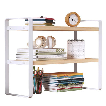 Shelf Desktop Storage  Bookshelf Student Desk Shelves Racks Office Computer Desk Tiered Cabinet Home Storage Holders Organizer    Home Decor Supply | Online Retail | ShoreShopper.com