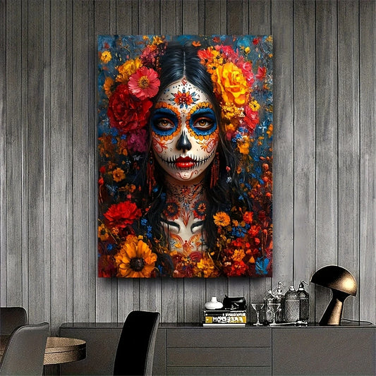 Unique Skull Flower Hair Woman Oil Painting By Number Home Decoration Painting Wall for Bedroom Room Decor Gift Frameless - ShoreCo.Shop