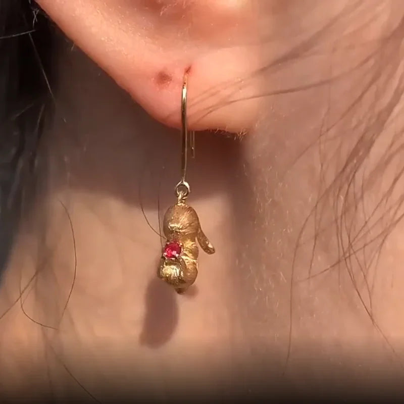 Cute and Exquisite Rabbit Jewelry Sets New in Fun Matte Ancient Gold Craft Earrings for Women Ring Necklace Gifts to Girlfriend    Home Decor Supply | Online Retail | ShoreShopper.com