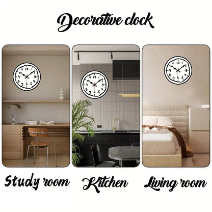 Creative Hand Drawing Wooden Silent Hanging Wall Clock, For Living Room, Office, Study Room, Bedroom, Home Decoration    Home Decor Supply | Online Retail | ShoreShopper.com